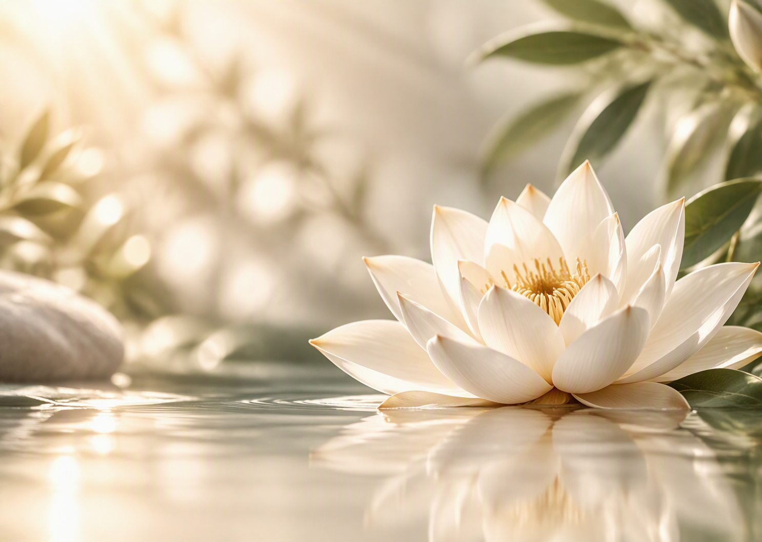 Lotus blanc illustrant le Reiki